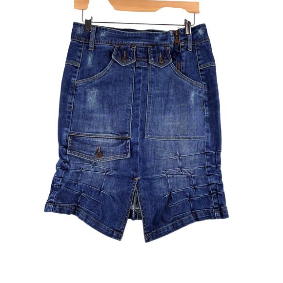 Marithe Francois Girbaud Denim Skirt Women’s 28 Cargo Y2K Vintage Avant Gard - Picture 1 of 16